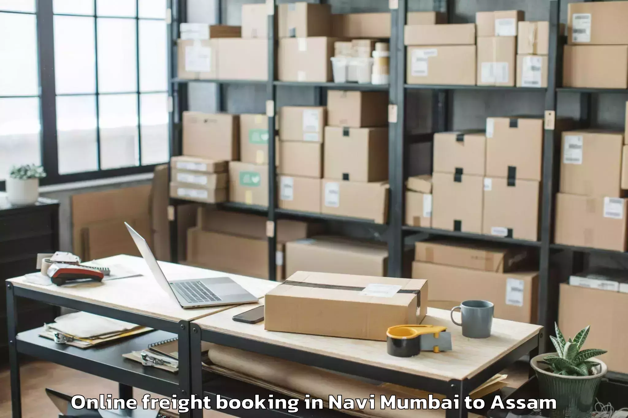 Top Navi Mumbai to Dergaon Online Freight Booking Available